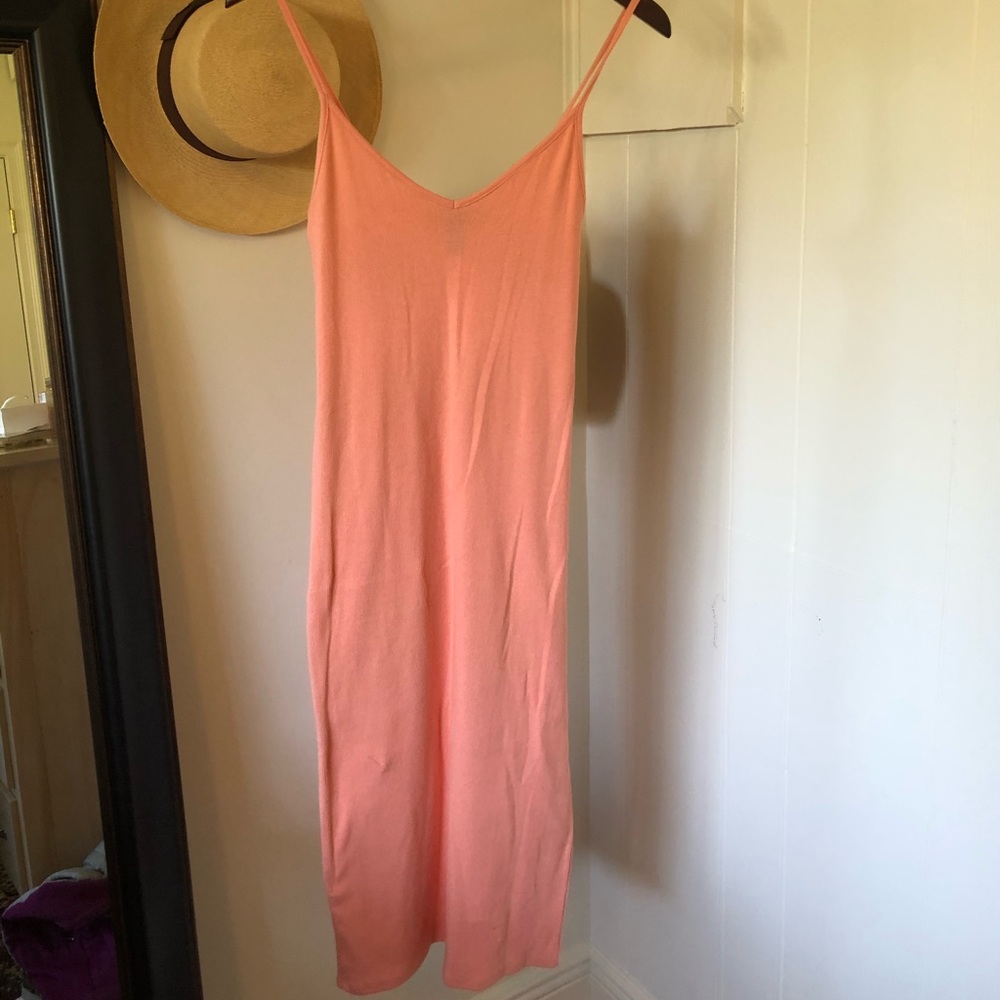 Salmon tight dress